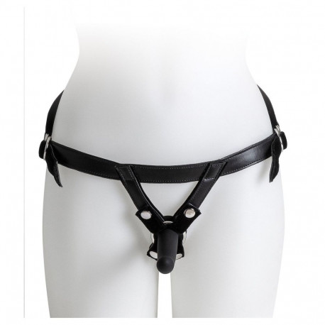 Rakmed suurus S dildoga, must