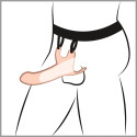 Silikoonist rihmaga dildo +5cm