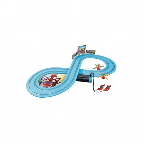 Vehicle & Track Set - Carrera Spidey Track 2.4m With 2 Controllers And Vehicles - Green, Blue, Red