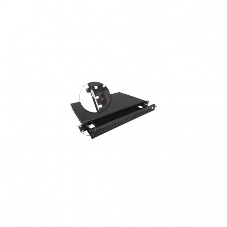 Fibre Optic Patch Panel - Alantec 24xSC Duplex / 24xLC Quad 19" 1U Telescopic Black