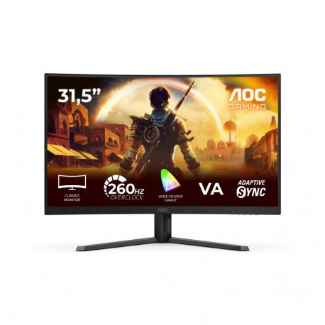 Monitor - AOC C32G42ZE 32-Inch Curved 1920x1080 240Hz VA Gaming Monitor Black
