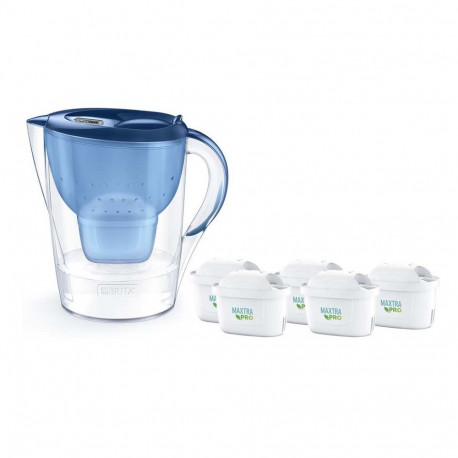 Water Filter Pitcher - Brita Marella XL 3.5L Capacity with 5 Maxtra Pro Filters Blue