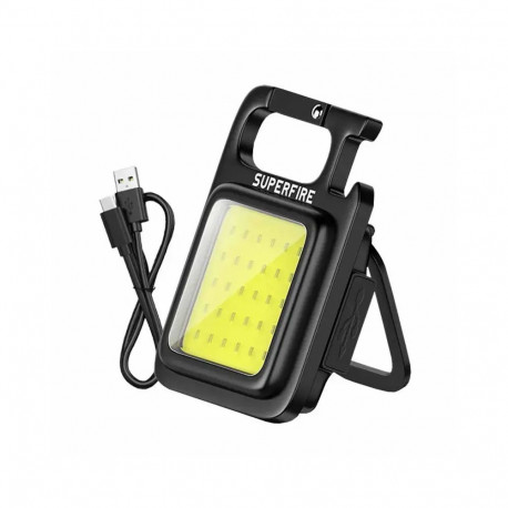 Superfire MX16 flashlight, 600 lm, 500 mAh, USB-C, 4 modes