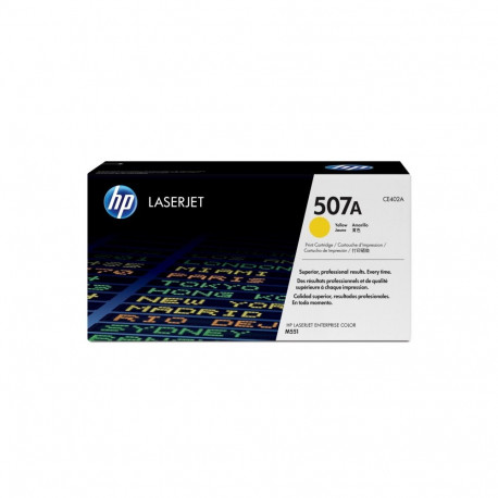 HP 507A (CE402A) Toner Cartridge, Yellow