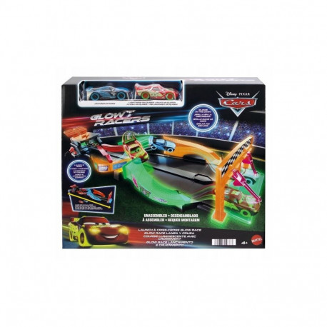 CARS set Night race track glowing in the dark