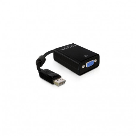 adapter DisplayPort-pistik > VGA-pesa 12cm, must