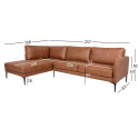 Nurgadiivan SOFIA VN 257x168/83xH82cm, pruun