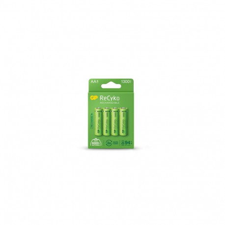 GP Battery (R6) AA Rechargable RECYKO, NiMH R6, (4 batteries / blister), 1300mAh