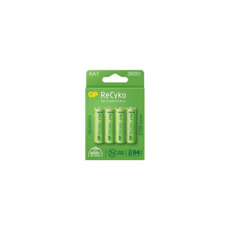 GP Battery (AA) Rechargeable NIMH R6/AA, 270AAHCE-EB4, (4 batteries / blister), 2700 mAh