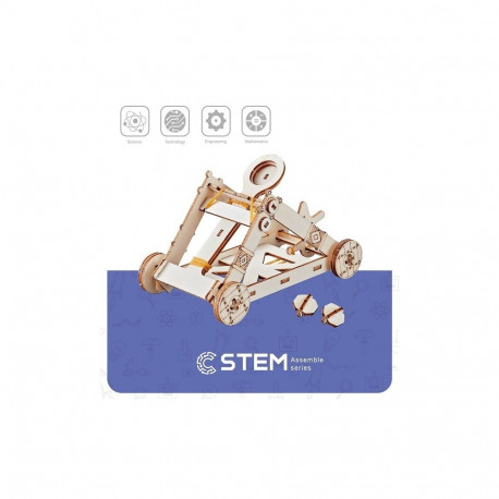 Wooden Assembly Kit Catapult, STEM Educational Toy
