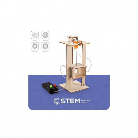 Wooden Assembly Kit Elevator, STEM Educational Toy