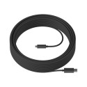 Logitech tugev USB-kaabel USB Type A M to 24 pin USB-C M USB 3.1 10m plenum aktiivne optiline AOC Ro