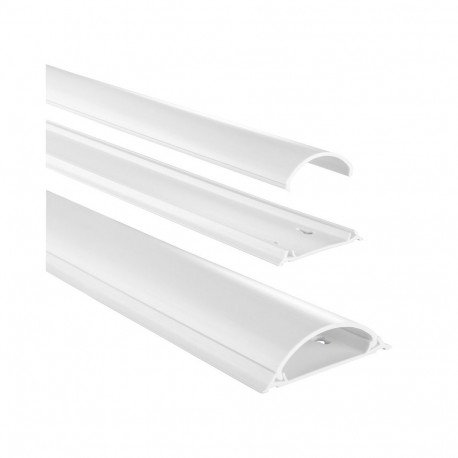 Kaablikanal seinale Hama Cable Duct, 1m valge PVC, avatav, kumer, 100 x 7 x 2.1 cm