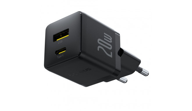 Baseus laadija Palm 20W USB-C USB-A, must