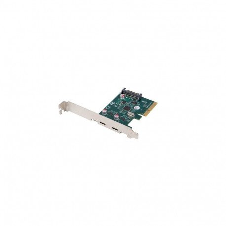 võrgukaart PCI EXPRESS X1 2X USB-C 3.2 GEN 2X1 LED madala profiiliga