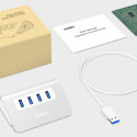 USB-jaotur CB-H5 4xUSB 3.0 5Gbps, alumiinium