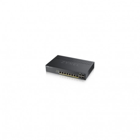ZYXEL GS1920-8HPV2, 10 PORT SMART MANAGED SWITCH 8X GIGABIT COPPER AND 2X GIGABIT DUAL PERS., HYBRID