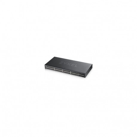 ZYXEL GS1920-48V2, 50 PORT SMART MANAGED SWITCH 48X GIGABIT COPPER AND 4X GIGABIT DUAL PERS., HYBRID