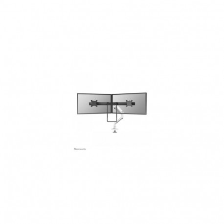 NEOMOUNTS SELECT DESK MOUNT, DOUBLE DISPLAY CROSSBAR (TOPFIX CLAMP &GROMMET) WHITE