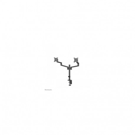 NEOMOUNTS SCREEN DESK MOUNT FOR TWO SCREENS, BLACK (CLAMP+GROMMET)