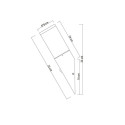 WALL LIGHT CORTE DF7430 E27 IP44 SENSOR