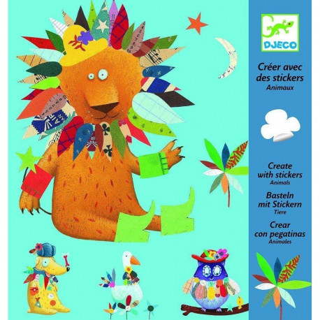 TOY CREATIV KIT STICKERS ANIMALS DJ08932