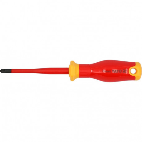 Insulated electrician’s screwdriver SL/PZ2 100 mm YATO YT-282663 VDE 1000 V extra slim
