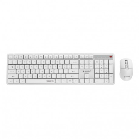 KEYBOARD +MOUSE WRL ENG/WHITE KBS-WMS-01-W GEMBIRD