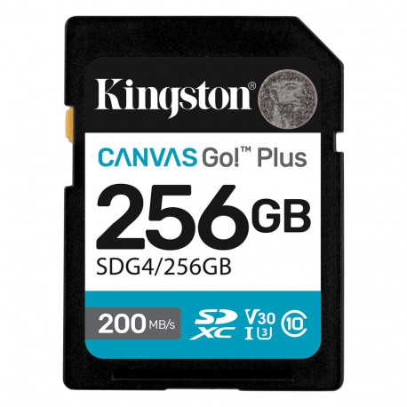 "CARD KINGSTON 256GB XC Canvas Go Plus Gen4 200MB/s C10 UHS-I U3 V30"
