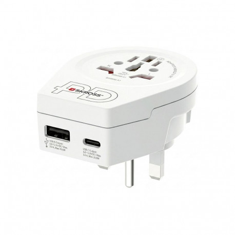 SKROSS reisivooluadapter AC20PD USB maailmast USAsse
