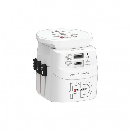 "SKROSS Pro Light USB AC45PD World incl. USB-C cable white"