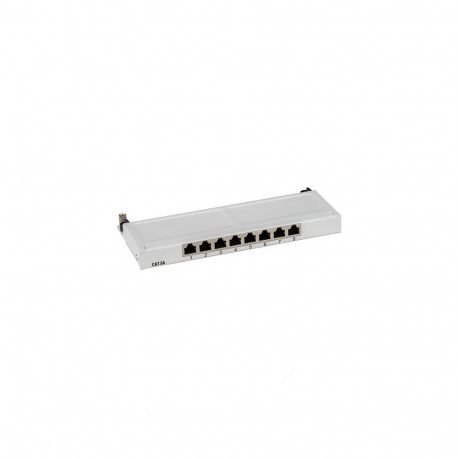 "EFB Mini-Patchpanel STP 8xRJ45 Cat.6A, 10 0,5HE, RAL7035 grau"