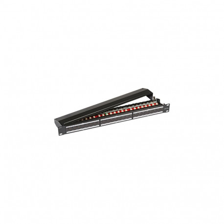 "EFB Patchpanel STP 24xRJ45 Cat.6A/Class EA, 19 1HE, RAL9005 schwarz"