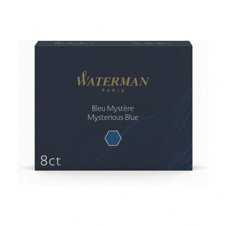 "WATERMAN Tintenpatrone Stand. Myster Blue 8 Stück"