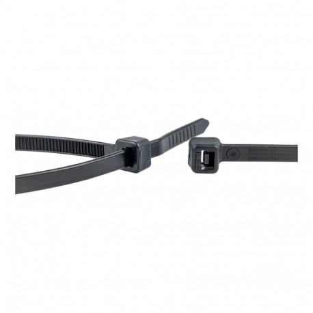 "WKK Kunststoffkabelbinder schw. UV-stab. 370x4,8mm 100 St."
