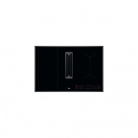 AEG CCE84543FB Black Built-in 78 cm Zone induction hob 4 zone(s) Built-in hood