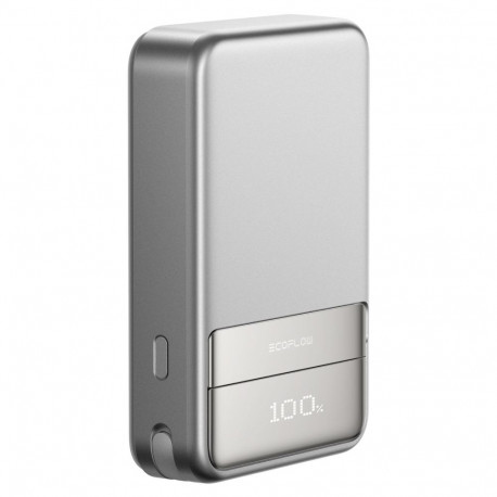 Magnetinis &amp;quot;EcoFlow RAPID&amp;quot; maitinimo blokas, 10000 mAh, (sidabrinis).