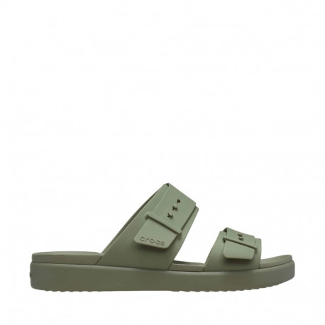 Klapki damskie Crocs Brooklyn Buckle Low zielone 211215 3BX 39-40