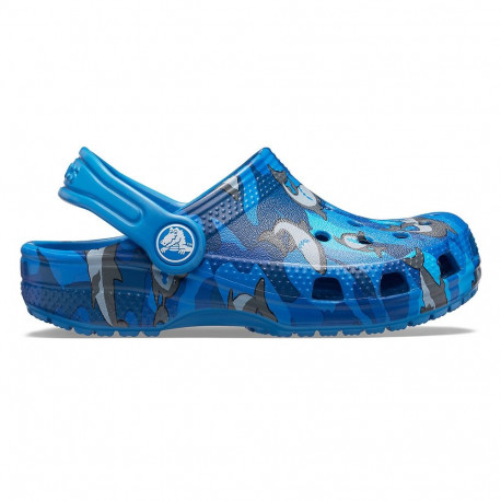 Crocs laste klompsud Classic Shark Clog 206147 4KI 24-25, sinised