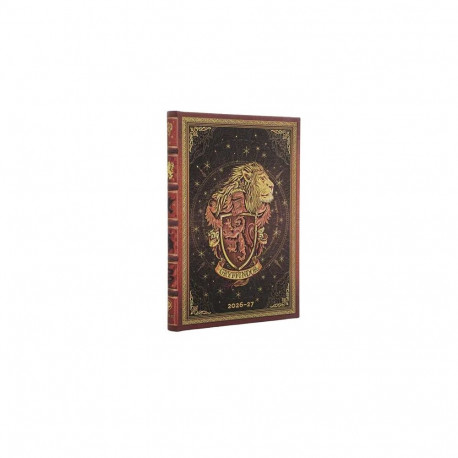 Raamatkalender 2027 18 kuud Paperblanks Harry Potter Collection Gryffindor Midi nädal horisontaalne