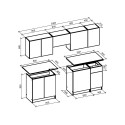 KITCH UNIT TAMARA 240 ANTH/BLACK 2.4M