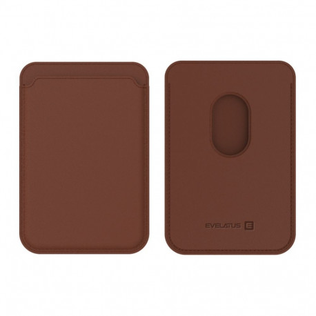Evelatus Universal iPhone Genuine leather wallet with MagSafe Brown