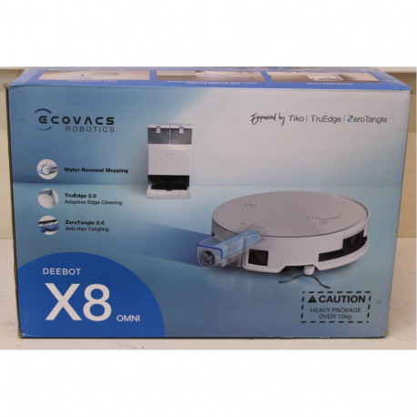 Ecovacs SALE OUT. DEEBOT X8 OMNI Vacuum cleaner, Robot, Wet&Dry, 18000Pa, TruEdge 2.0, AIVI 3D 3.0, 