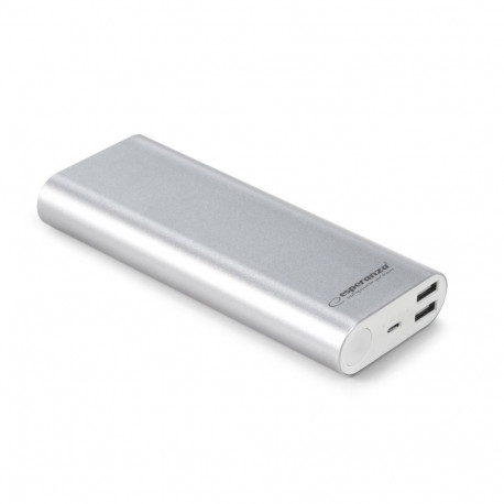 Esperanza akupank EMP113S Proton 10000mAh, hõbedane