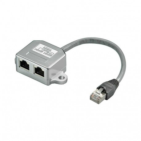 Goobay RJ45 T-Adapter CAT5 St-u003e2xBu Silver