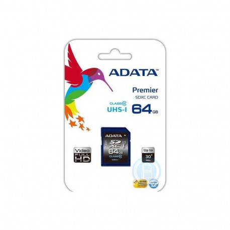 Adata ASDX64GUICL10-R 64GB SDHC UHS-I Class 10