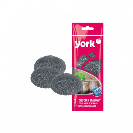 YORK Steel mesh scrub 3 pcs
