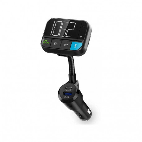 Nedis Car FM transmitter Gooseneck PD 20W Black