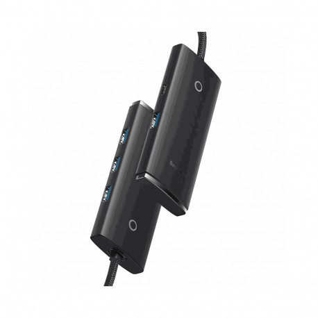 Baseus USB Hub Lite Series 4in1 USB to 4x USB 3.0 25cm Black