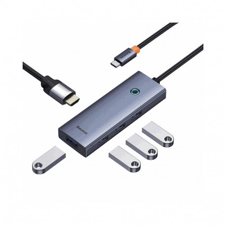 Baseus USB Hub UltraJoy 1xHDMI + 4xUSB 3.0 grey